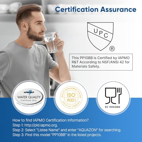 PUREPLUS 5 Micron 10" x 4.5" Whole House Sediment Home Water Filter Replacement Cartridge for Culligan RFC-BBSA, HD-950, WFHD13001B, W15-PR, GXWH30C, GXWH35F, Aqua-Pure AP817, PP10BB, 2PACK