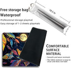 MTG Playmat Magic Card Playmat Game Mat,TCG & CCG Card Games Mat with Free Storage Bags Size 24 x 14 Inches (No with Zones,Owl)