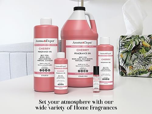 Aroma Depot Cherry Perfume/Body Oil (7 Sizes) Our Interpretation, Premium Quality Uncut Fragrance Oil (8 Ounce Plastic Bottle (240ml))