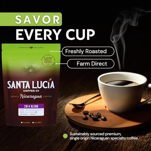Specialty Volcanic Nicaraguan - 2014 Bold Dark Roast Coffee, Rich & Intense, Low Acid, 91 Point, SHG, Small Batch Roasted, Farm Direct, 100% Single-Origin | Santa Lucia | Ground, 3 Pounds (3-16oz)