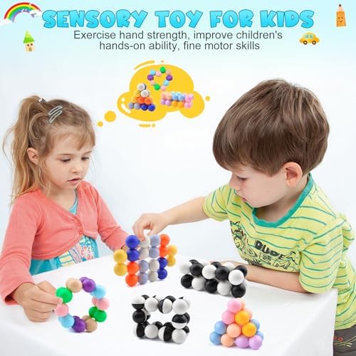4PCS Autism Sensory Toys for Autistic Children, Quiet Fidget Toys for Adults & Kids, Stocking Stuffers for Boys Ages 3-5