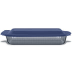 Pyrex Colors Tinted (9x13) Glass Baking Dish with BPA-Free Lid, Oblong Bakeware Glass Pan For Casserole & Lasagna, Dishwasher, Freezer, Microwave and Pre-Heated Oven Safe, Smoke