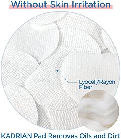 Premium Double-Sided Facial Pads - 180 Pads - Lint free - for Makeup Remover and Toner - Rayon face pads for toner and cleasing - Rayon not cotton balls - Exfoliating cotton rounds for face (180 Pads)