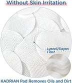 Premium Double-Sided Facial Pads - 180 Pads - Lint free - for Makeup Remover and Toner - Rayon face pads for toner and cleasing - Rayon not cotton balls - Exfoliating cotton rounds for face (180 Pads)