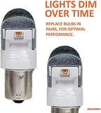 SYLVANIA - 1156 ZEVO LED Amber Bulb - Bright LED Bulb, Ideal for Park and Turn Lights (Contains 2 Bulbs)