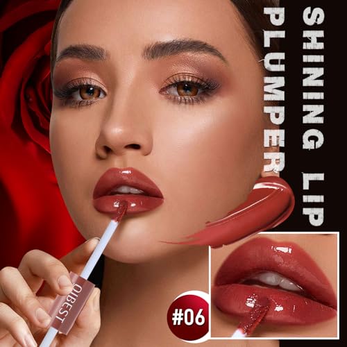 Matte Liquid Lipstick Set, 6 Colors 2-In-1 Mirror Matte Lip Glosses Kit,Velvet Lip Glaze Black Lipstick for Women,Long Lasting Shinny Lip Stain,Nude Lip Makeup Smudge Proof for Party Festival