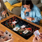 for MTG Game Playmat, for Magic TCG Rubber Play mat,Tabletop Card Playmats with Smooth Surface,Trading Card Inked Game Mat,Battle Game,Forest Musnroom