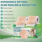 Silicone Scar Sheets, Silicone Scar Tape, Scar Sheets for Surgical Scars, Reusable Silicone Scar Strip For Surgical, C-Section,Tummy Tuck, Keloid Scars, Burn, Acne, Removal (1.6"X 108" Roll-3M)