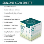 Silicone Scar Sheets (1.6” x 120” Roll-3M), Silicone Scar Tape Roll, Scar Silicone Strips, Reusable, Professional Scar Removal Sheets for C-Section, Surgery, Burn, Keloid, Acne et
