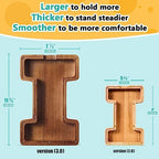 Summidate Large Wooden Piggy Bank for Kids Adults, Alphabets Letter A-Z Piggy Bank for Boys Girls, Coins Bills Change Bank Box Personalized Initial Name Kids Money Bank for Birthday Present and Decor