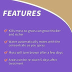 Bonide MossMax, 32 oz Ready-to-Spray Control for Algae, Moss and Lichens, Outdoor Home and Garden Use, Nonstaining Formula