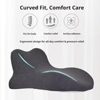 27° Angle Perfect Position Ergonomic Memory Foam Wedge Pillow, Provides Waist and Neck Contoured Support (Dark Gray)