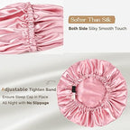 YANIBEST Silk Bonnet Satin Bonnet for Sleeping Women and Men, Adjustable Double Layer Hair Bonnet for Curly Braids Hair