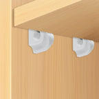48 Pack White Down Wall Clip Closet Shelves Clips Wire Shelf Loop Clip Plastic Wire Shelf Brackets Included Clips Screws and Expansion Tubes for Wire Closet Shelving