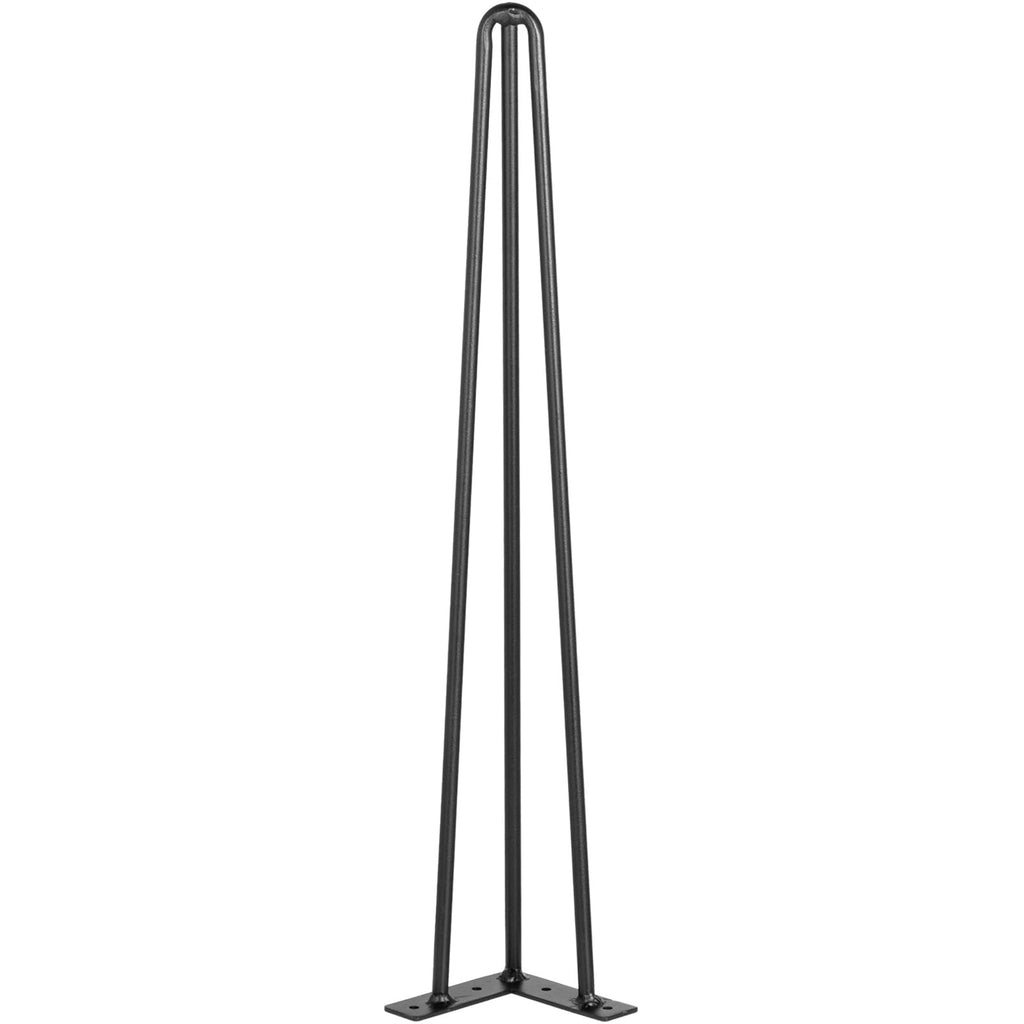 VEVOR Hairpin Table Legs 24" Black Set of 4 Desk Legs 880lbs Total Load Capacity Hairpin Desk Legs 3 Rods for Bench Desk Dining End Table Chairs Carbon Steel DIY Heavy Duty Furniture Legs