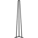 VEVOR Hairpin Table Legs 24" Black Set of 4 Desk Legs 880lbs Total Load Capacity Hairpin Desk Legs 3 Rods for Bench Desk Dining End Table Chairs Carbon Steel DIY Heavy Duty Furniture Legs