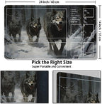 Playmat for MTG, with Free Storage Bags,Game Mat 24 x 14 inches, TCG and Board Game Mat for Cards,Mousepad Desk Mats (with Zones,Magic Mat 5)