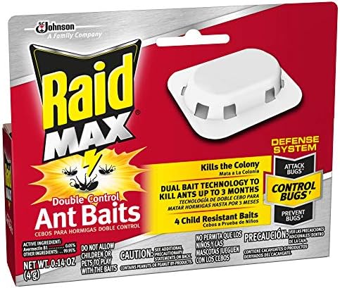 Raid Double Control Ant Baits, 4 CT (Pack - 1), plain