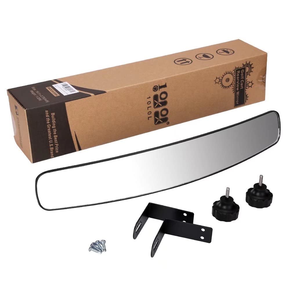 10L0L Golf Cart Mirror Rear View 16.5" Extra Wide 180 Degree Panoramic for Yamaha EZGO Club Car and Others (Classic)