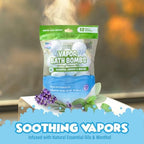 Tub Works® Vapor Bath Bombs for Toddlers & Kids, 12 Pack | Natural Essential Oils for Aromatherapy | Calming Eucalyptus Bath Bomb with Lavender & Menthol for Cold, Flu & Congestion Relief