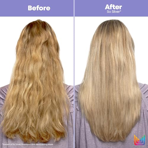 Matrix So Silver All-In-One Leave-In Toning Spray - Neutralizes Yellow, Brassy Tones, Nourishes Hair and Controls Frizz, For Color Treated Hair, 6.8 Fl Oz
