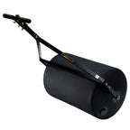 Brinly 270 lb. Combination Push/Tow Poly Lawn Roller with Easy-Turn Tethered Plug, 18 by 24" - Flat Black