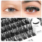 Mixed Size Kit with Applicator and Lash Bond & Seal 8-14mm/10-16mm/14-20mm Mix D Curl/DD Curl Makeup Cluster Grafting Eyelashes Individual Extension (8-14mm Mixed Lashes Kit)