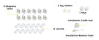 Vmaisi Adhesive Magnetic Cabinet Locks (12 Locks and 2 Keys)