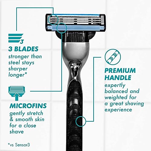 Gillette Mach3 Men's Razor Handle + 5 Blade Refills