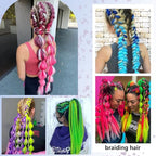Dark Purple Tinsel Braiding Hair Pre Stretcehd 26 Inch Professional Synthetic Braiding Hair For Crochet Braids Box Braids Boho Braids Croceht Hair Extensions