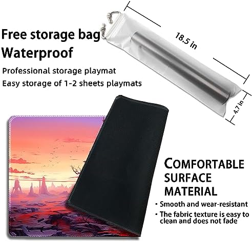 Playmat for MTG, with Free Storage Bags,Game Mat 24 x 14 inches, TCG and Board Game Mat for Cards,Mousepad Desk Mats (Regular,Magic Mat 11)