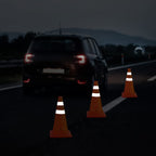RoadHero 18 Inch 6 Pack Collapsible Traffic Safety Cones, Multi Purpose Pop-up Cones with Reflective Collar for Road Safety, Orange Cones for Driving Training, Parking Lots