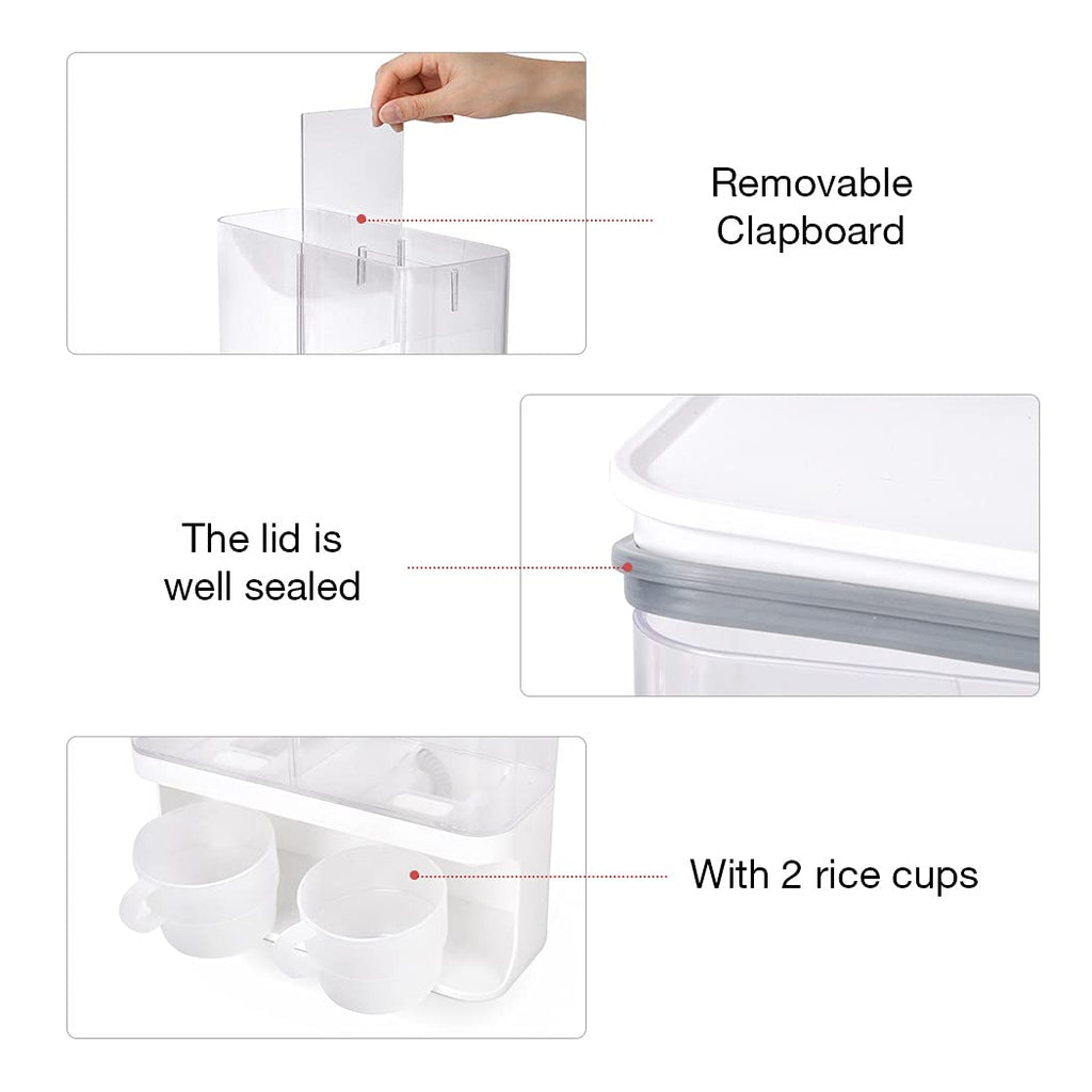Conwomin Laundry Dispenser, Wall Mounted Laundry Dispenser with 2 Cups, Laundry Container (105 oz)