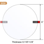 Enoin 16 Pack 6 inch Acrylic Cake Disc - Acrylic Circle Blanks Cake Boards Cut to Size Plexiglass Sheets 1/8 inch Thick, Platic Discs Clear Ornaments for Crafts Arts and Crafts, DIY Project, Paintings