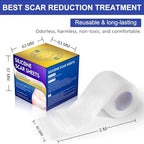 Silicone Scar Sheets (1.6” x 120”), Clear Gel Silicone Scar Tape, Invisible Medical Grade Scar Silicone Strips, Transparent Advanced Removal Scar Patches for C-Section, Keloids, Burn, Acne