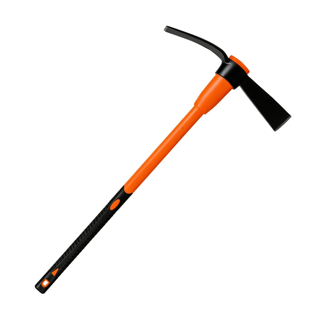 VNIMTI Pickaxe for Digging, Heavy Duty Pick Axe with Fiberglass Handle, 36 Inch Pick Mattock Tool for Soil, Rock and Roots