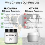 Beef Tallow for Skin 4 OZ, Natural Unscented Tallow and Honey Balm, Grass Fed Beef Tallow for Face and All Skin Types