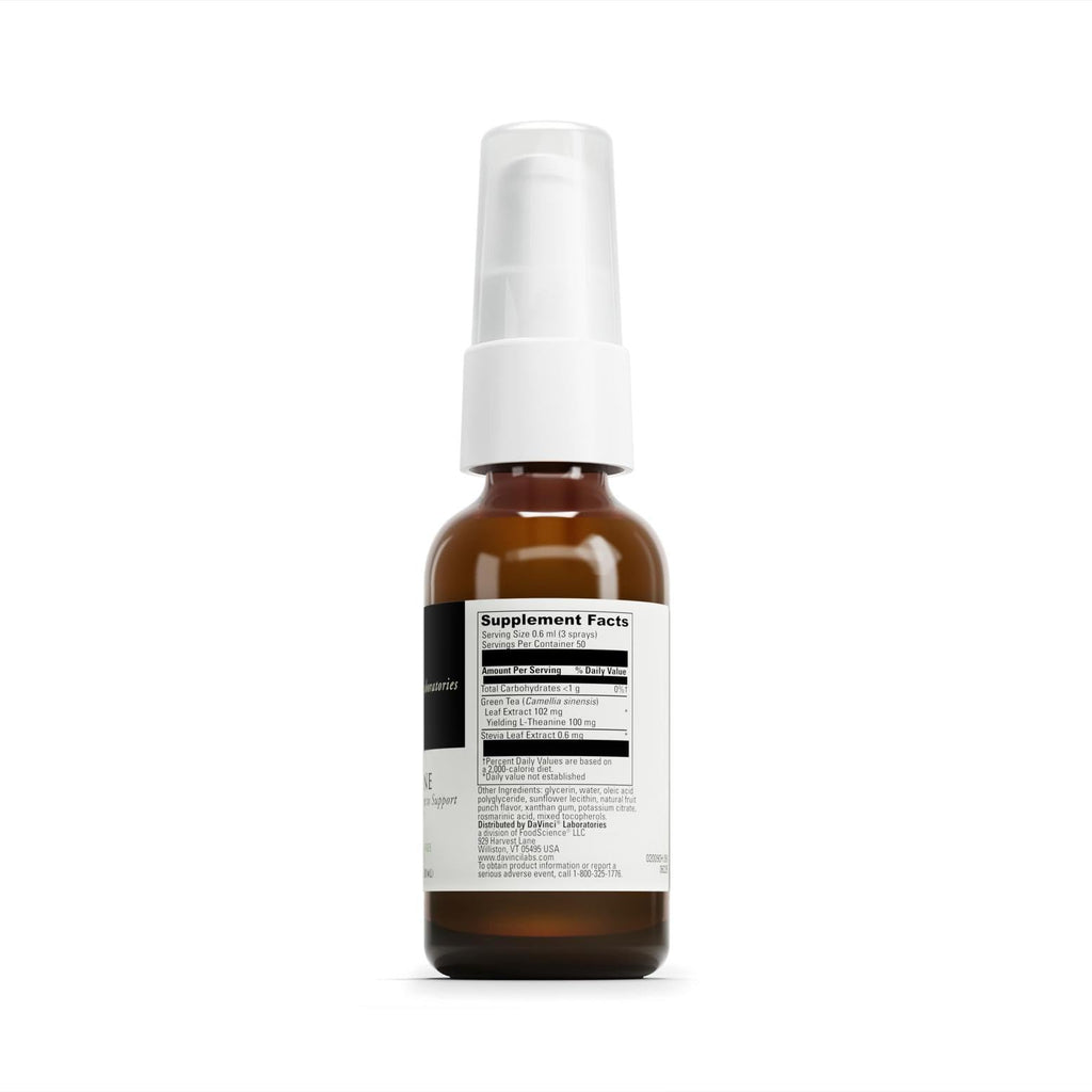 DAVINCI Labs Liposomal L-Theanine - Dietary Supplement to Support Stress Management, Concentration, Focus and Relaxation* - Vegetarian - Gluten and Soy-Free - Dairy-Free - 30 ml