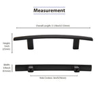 homdiy 10 Pack Solid Heavy Duty Zinc Alloy Cabinet Handles, Black Cabinet Pulls, 3 Inch Hole Center Arch Drawer Pulls Modern Hardware for Kitchen Bathroom Cupboard