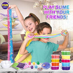 33 Cups Jumbo Slime Kit for Kids, FunKidz Premade Ultimate Slime Pack to DIY Soft, Cloud, Clear, Butter, Glitter, Glow in Dark Slime Making Kit Party Favors Gift Toys for Girls and Boys