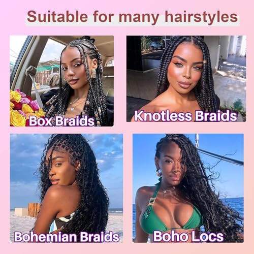 Human Braiding Hair for Boho Braids 100% virgin Human Hair 110g 20 Inch Curly Knotless 12A Deep Wave Bulk Bohemian Braiding Hair for 2 Bundles/Pack Extensions Natural Color (20 Inch 110g)