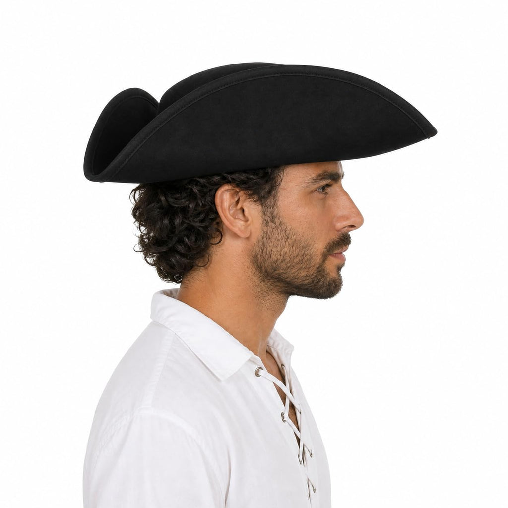 HOMELEX Pirate Hat for Women & Men Colonial Tricorn Halloween Adult Revolutionary war Costume Accessory