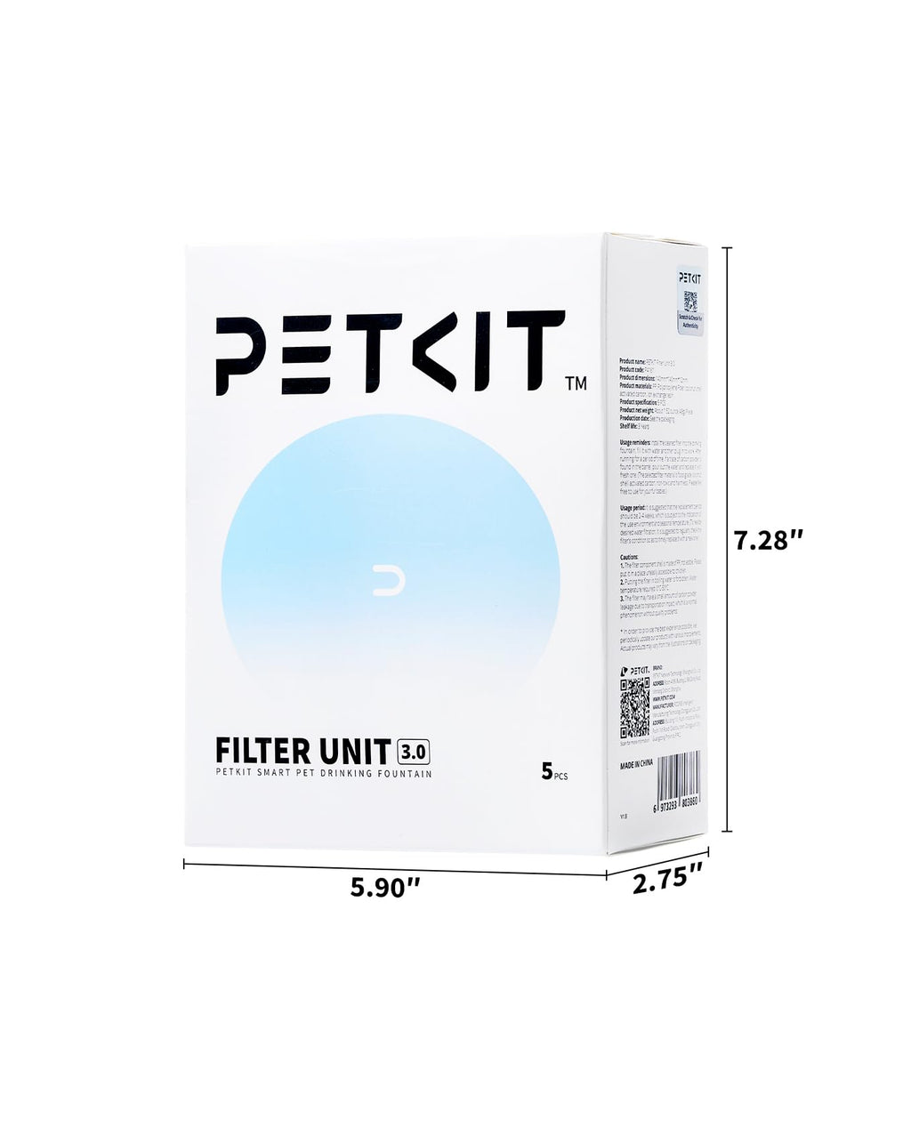 PETKIT Upgraded Filter Units 3.0 for PETKIT Cat Water Fountain 5 pcs