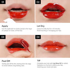 Liptique Korean Lip Stain Peel Off - 24 Hour Long Lasting Lip Tattoo, Waterproof & Transfer Proof, Nourishing & Hydrating Lip Tint for Women, Instant Plumping Lip Tints Peel Off (002 ODDPIN)