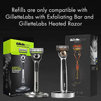 Gillette Labs Men's Razor Blade Refills with Exfoliating Bar, Compatible with Gillette Labs Razors, 10 Cartridges