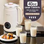 Nut Milk Maker Machine, 40oz(1200ml) Homemade Almond, Oat, Soy, Milk Shake, Plant Milk, Milk Machine Maker With Nut Milk Bag, Soy Milk Maker With Delay Start/Keep Warm/Cleaning/Boil Water
