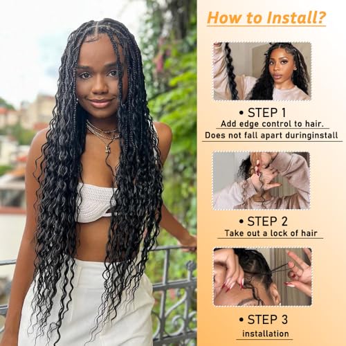 Human Braiding Hair Mix Synthetic Boho Hair for Braiding, 18 Inch Wet and Wavy Braiding Hair 2 Pcs Deep Wave Bulk Hair for Braiding Curly Bohemian Hair Extensions (P4/27, 20INCH)