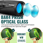 Roxant Viper Monocular Telescope – 10x25 Monoculars for Adults High Powered | Military Grade BAK4 Prism Pocket Scope | Weatherproof with Case, Wrist Strap & Smartphone Adapter