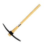 Nohovu Pickaxe with Wood Handle, Heavy Duty Forged Steel Pick Axe for Digging, 36 Inches (406I)