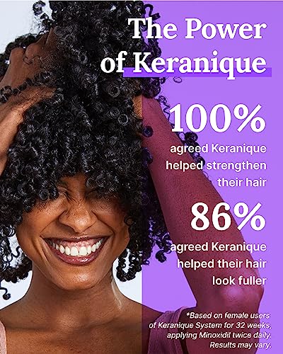 Keranique Hair Thickening Serum - Advanced Keratin-Enriched Follicle Booster Spray for Density Restoration and Fuller Growth